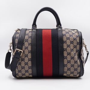 BM53 💚 GUCCI GG Monogram Vintage Web Boston